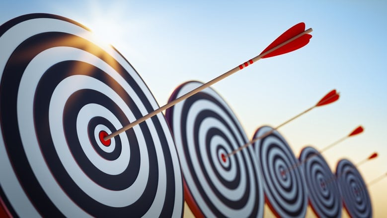 On target clinical trial success bullseye score
