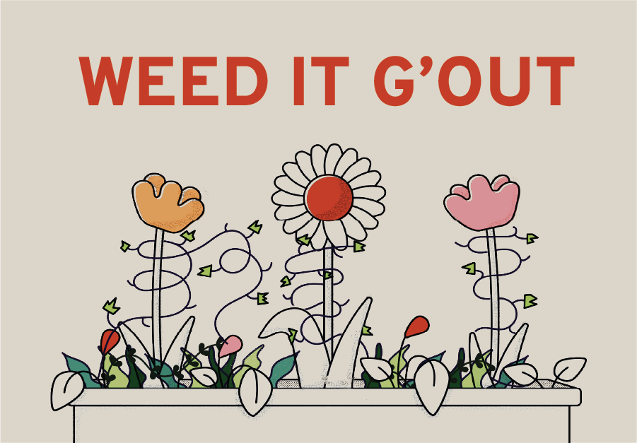 Animated flowers and weeds