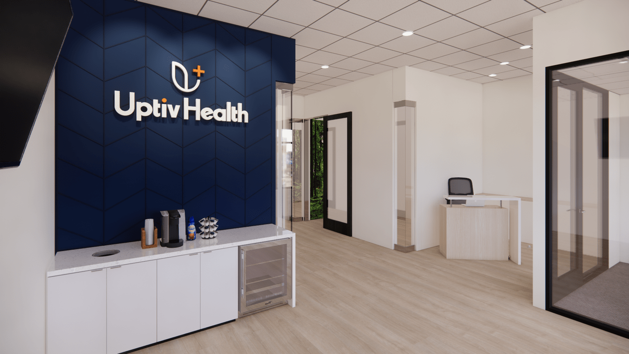lobby of Uptiv Health clinic