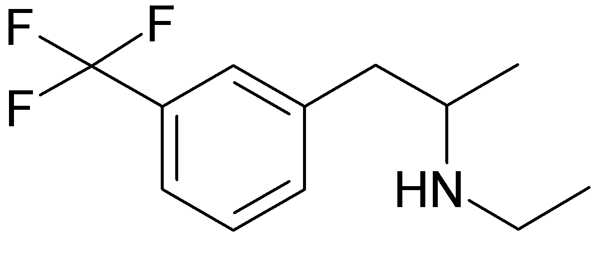 The chemical structure of fenfluramine
