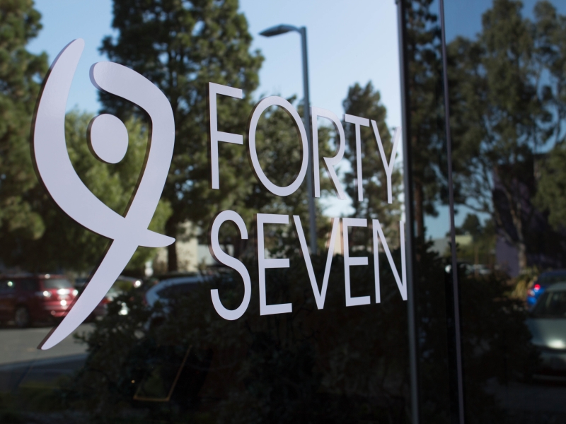 Forty Seven logo on window