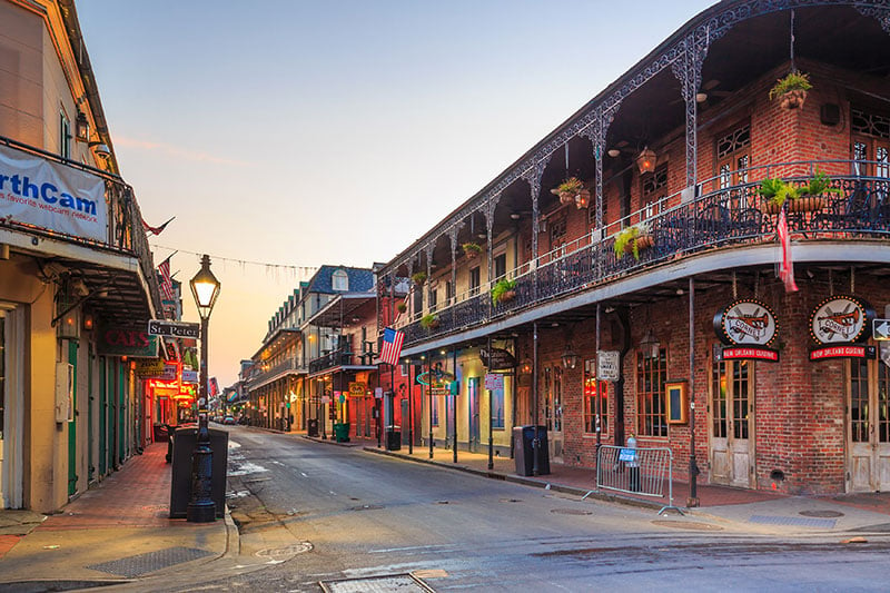View of the French Quarter in New Orleans
