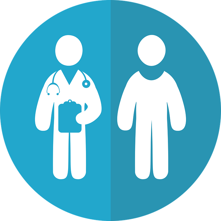 Graphic of doctor and patient side by side 