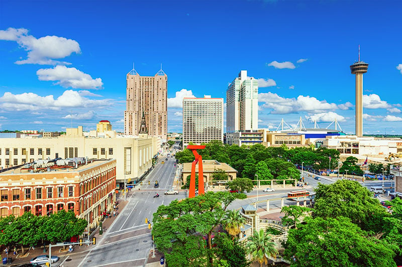 San Antonio Texas USA downtown skyline