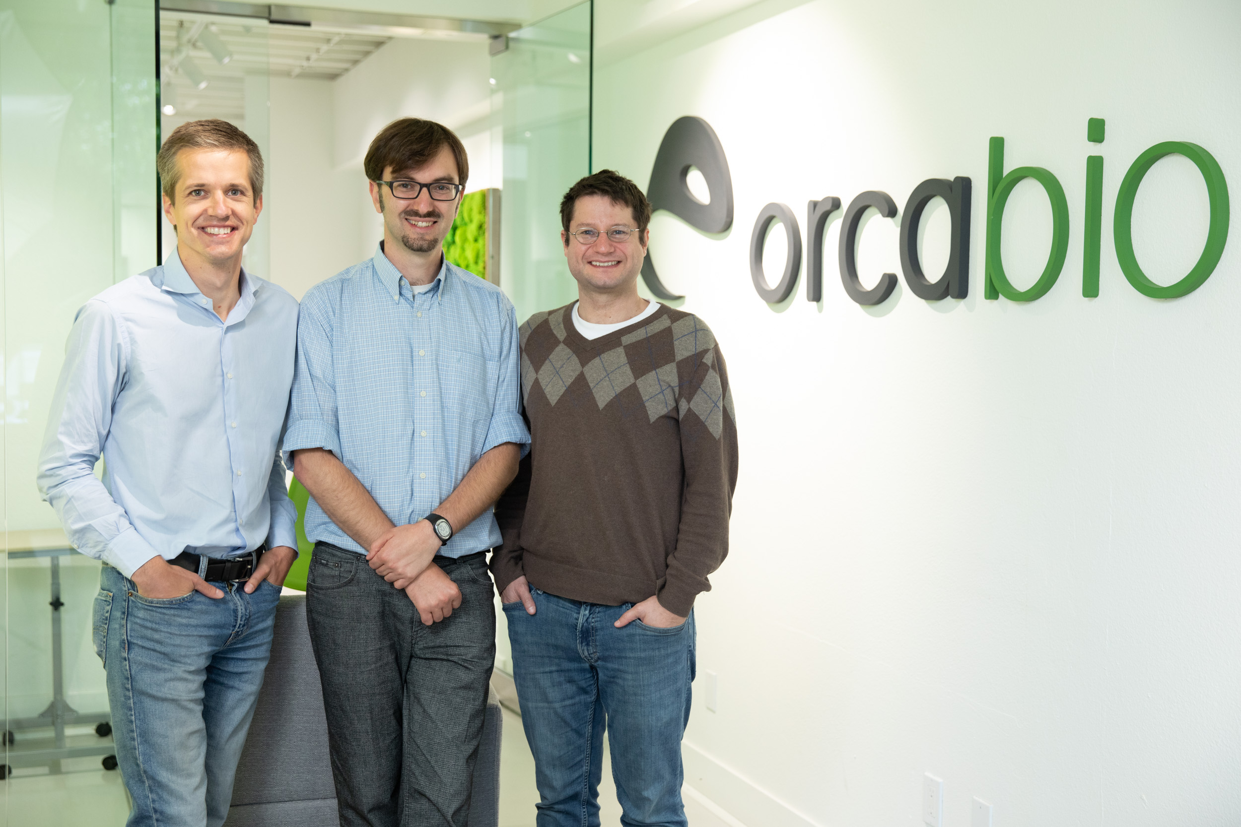 Orca Bio co-founders Jeroen Bekaert PhD Ivan Dimov PhD and Nate Fernhoff PhD