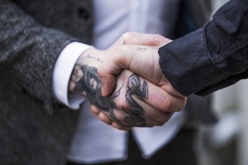 tattoo handshake