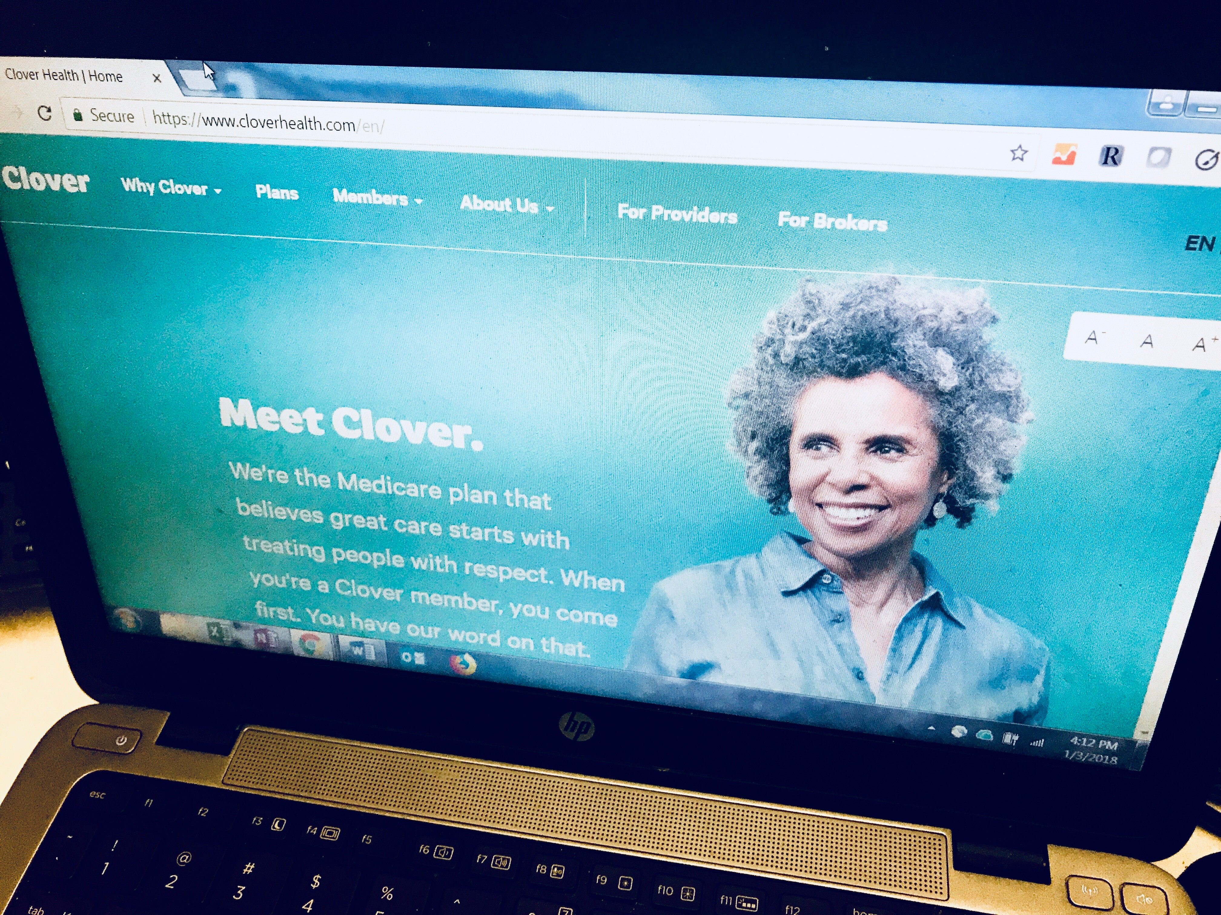 Clover Health homepage