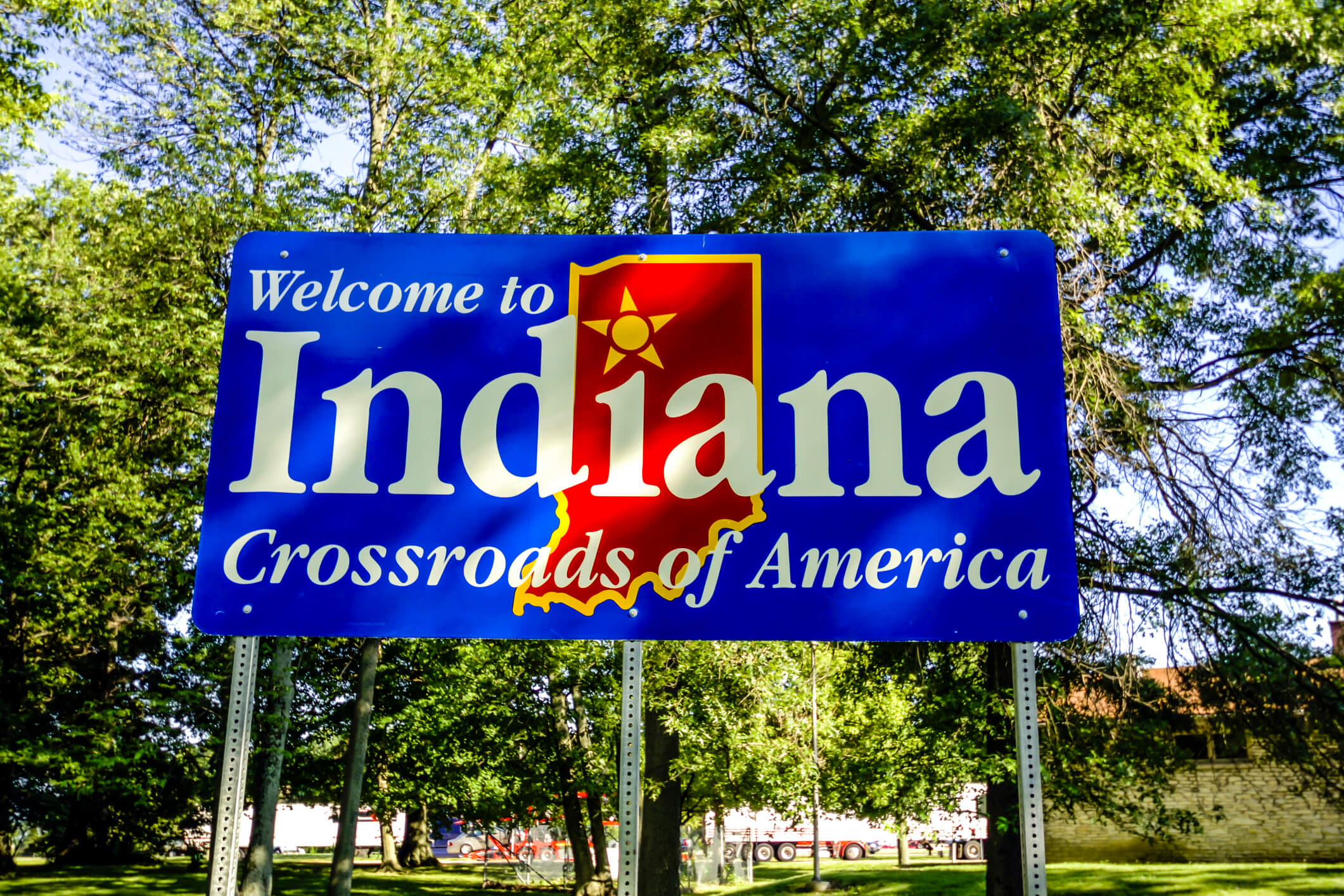 Indiana welcome sign