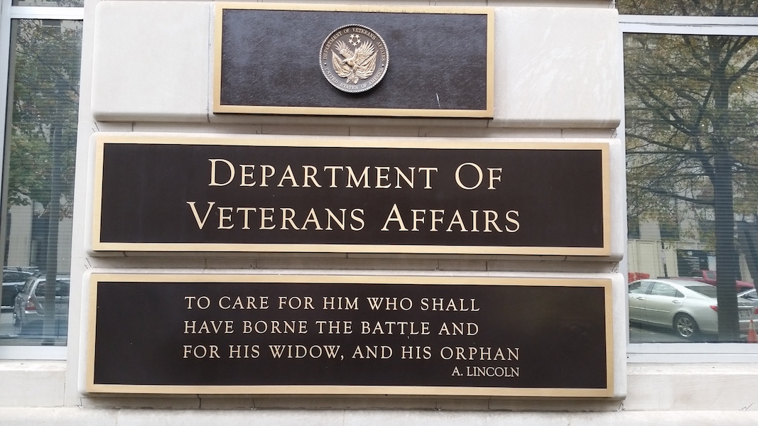 Veterans affairs sign
