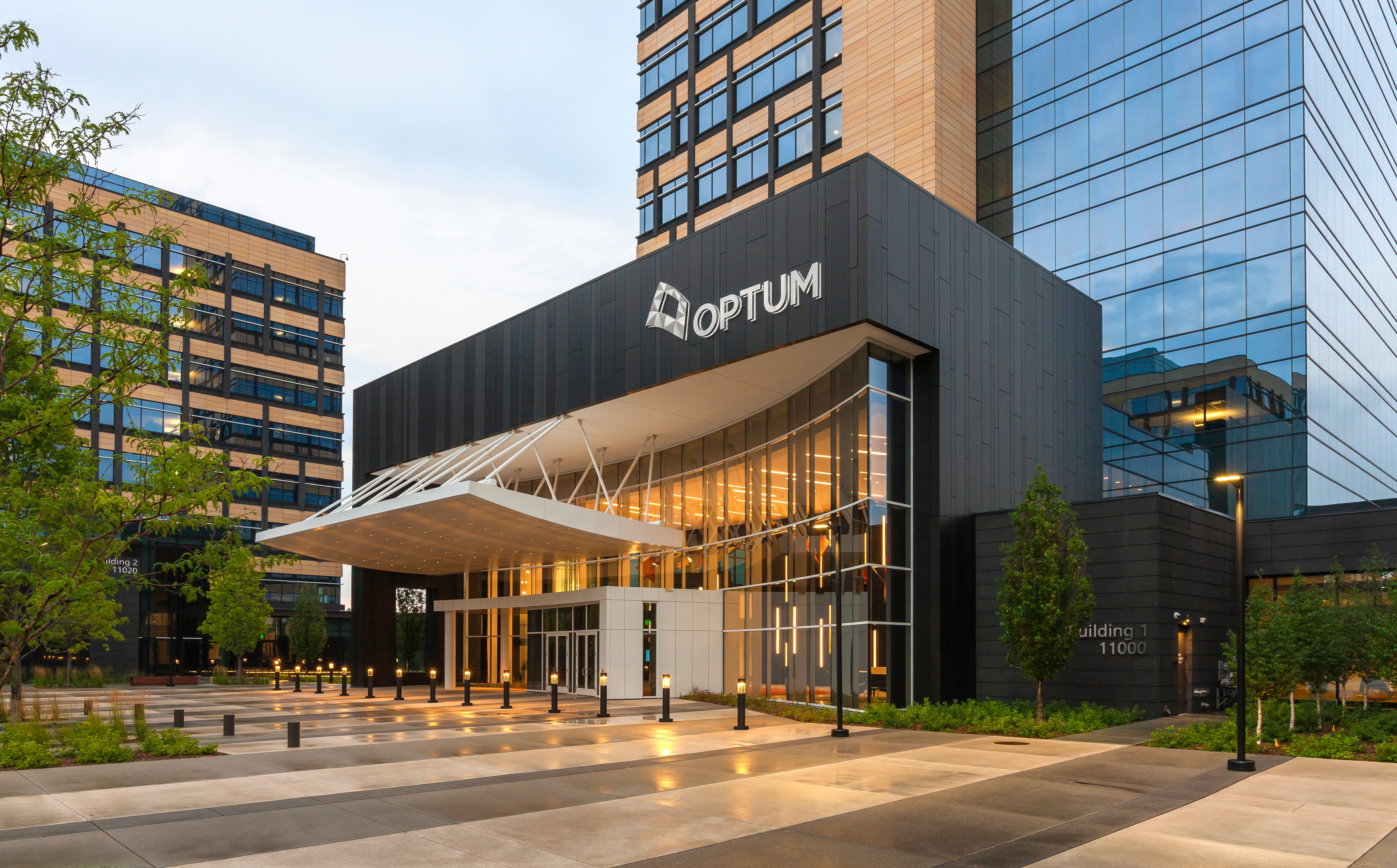The outside of Optums headquarters