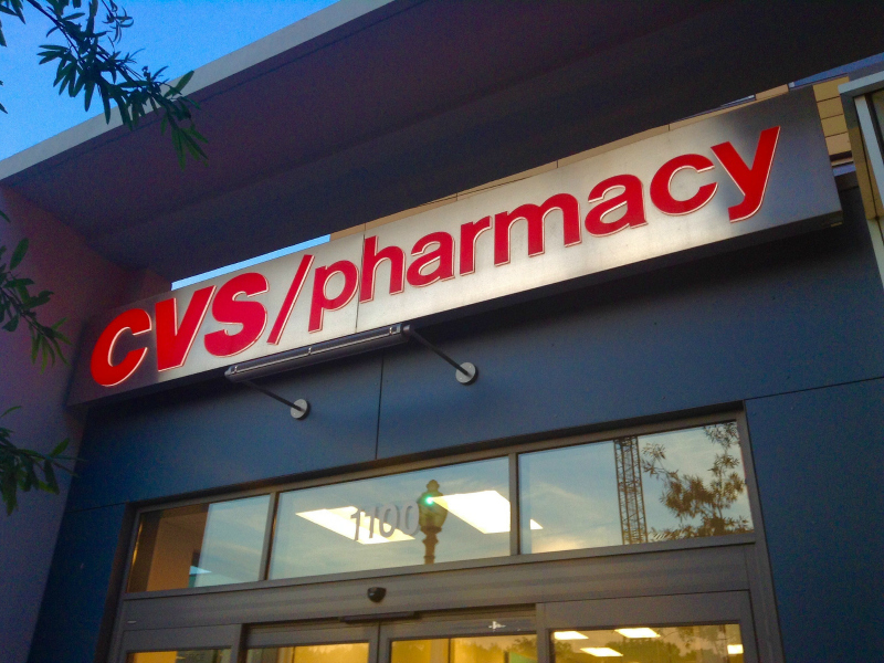 The exterior of a CVS Health pharmacy 