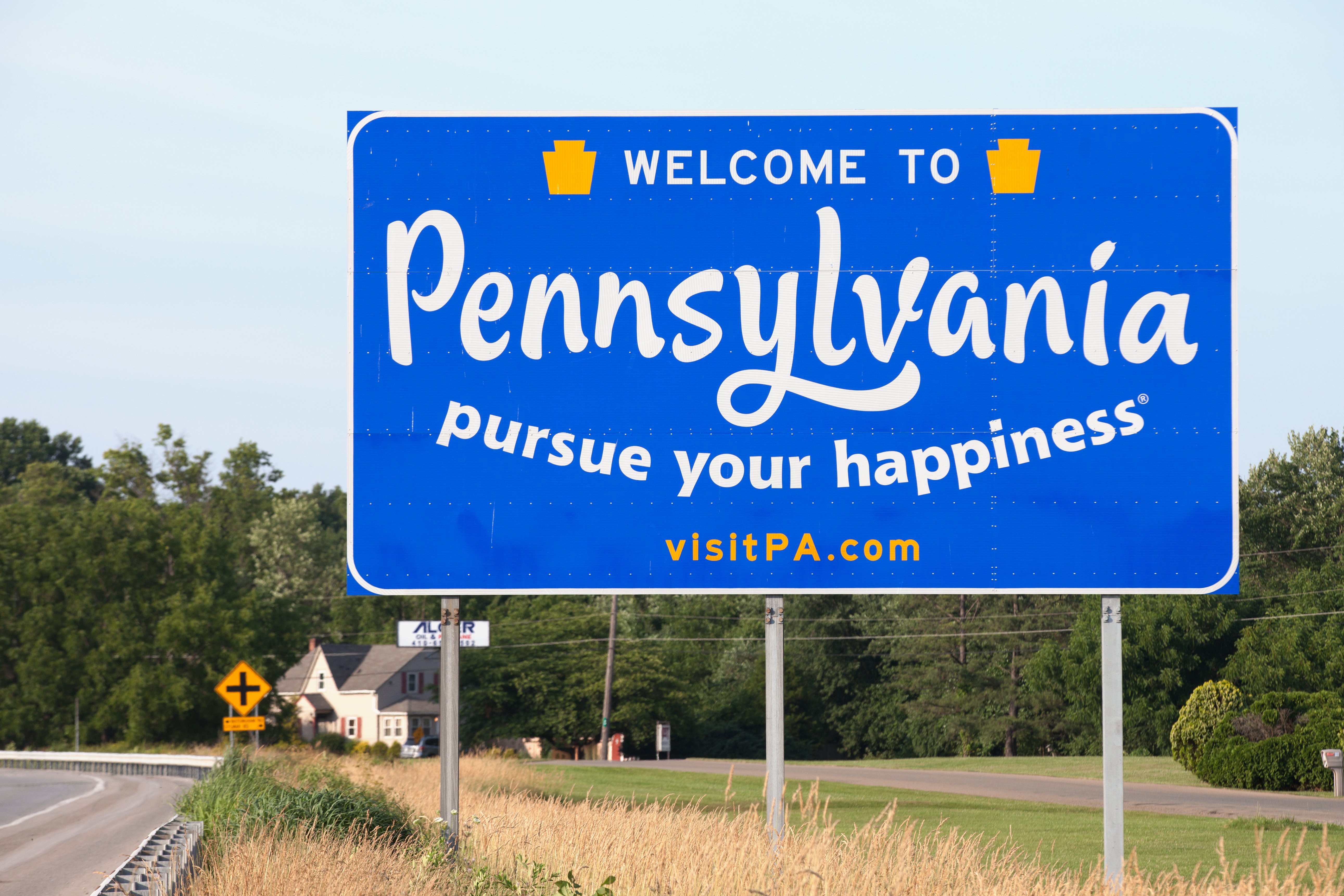 A sign that reads Welcome to Pennsylvania