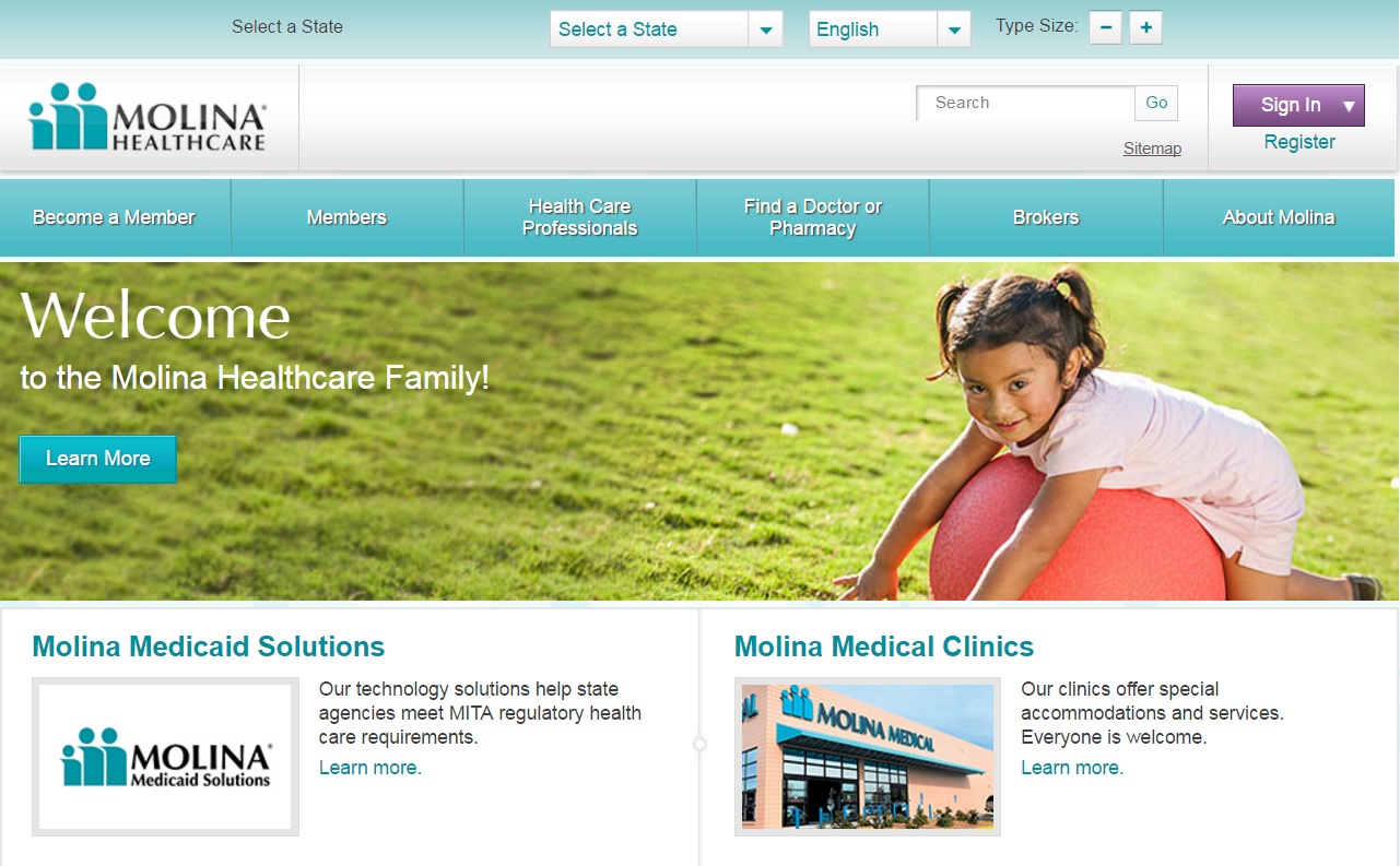 Molina Healthcare website