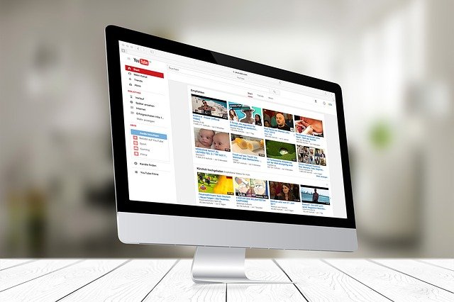 A computer monitor displaying YouTubes site