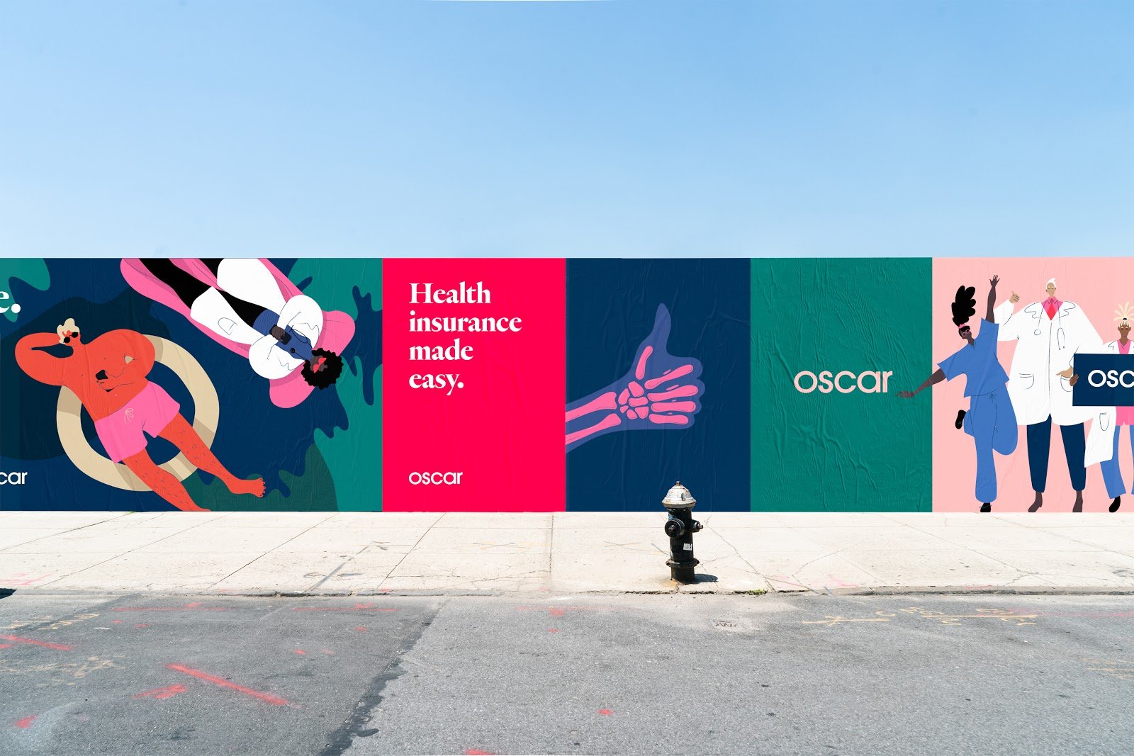 A photo of a billboard for Oscar Health
