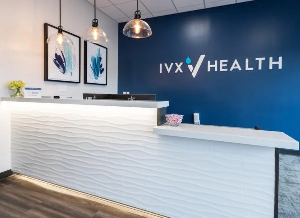 front desk at IVX Health clinic
