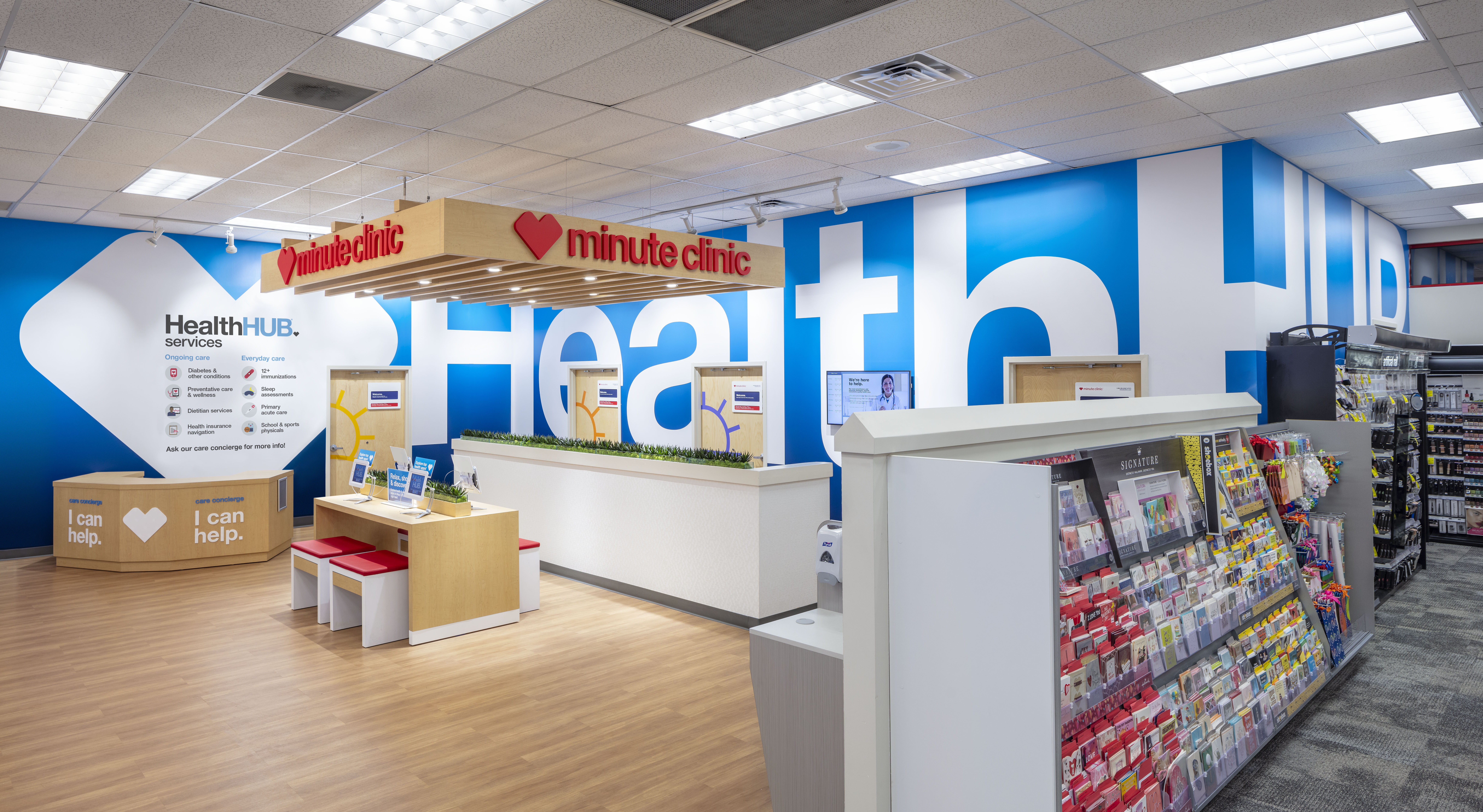 a HealthHUB location inside a CVS Pharmacy store