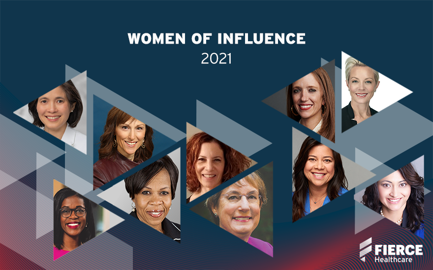 banner photo graphic of the 10 winners of the 2021 Women of Influence Awards