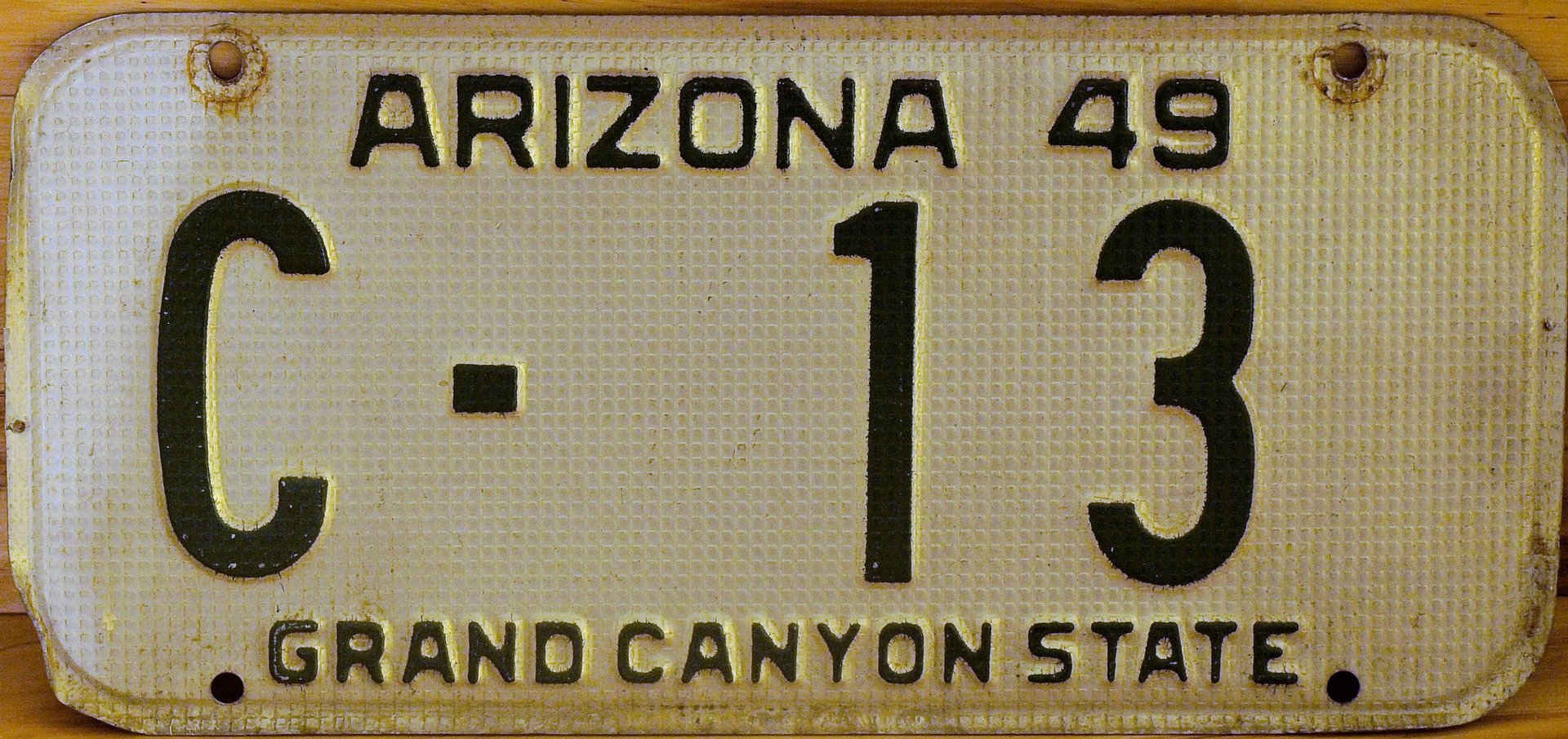 A license plate from Arizona