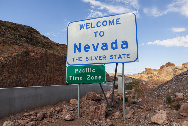 A sign that reads Welcome to Nevada the Silver State