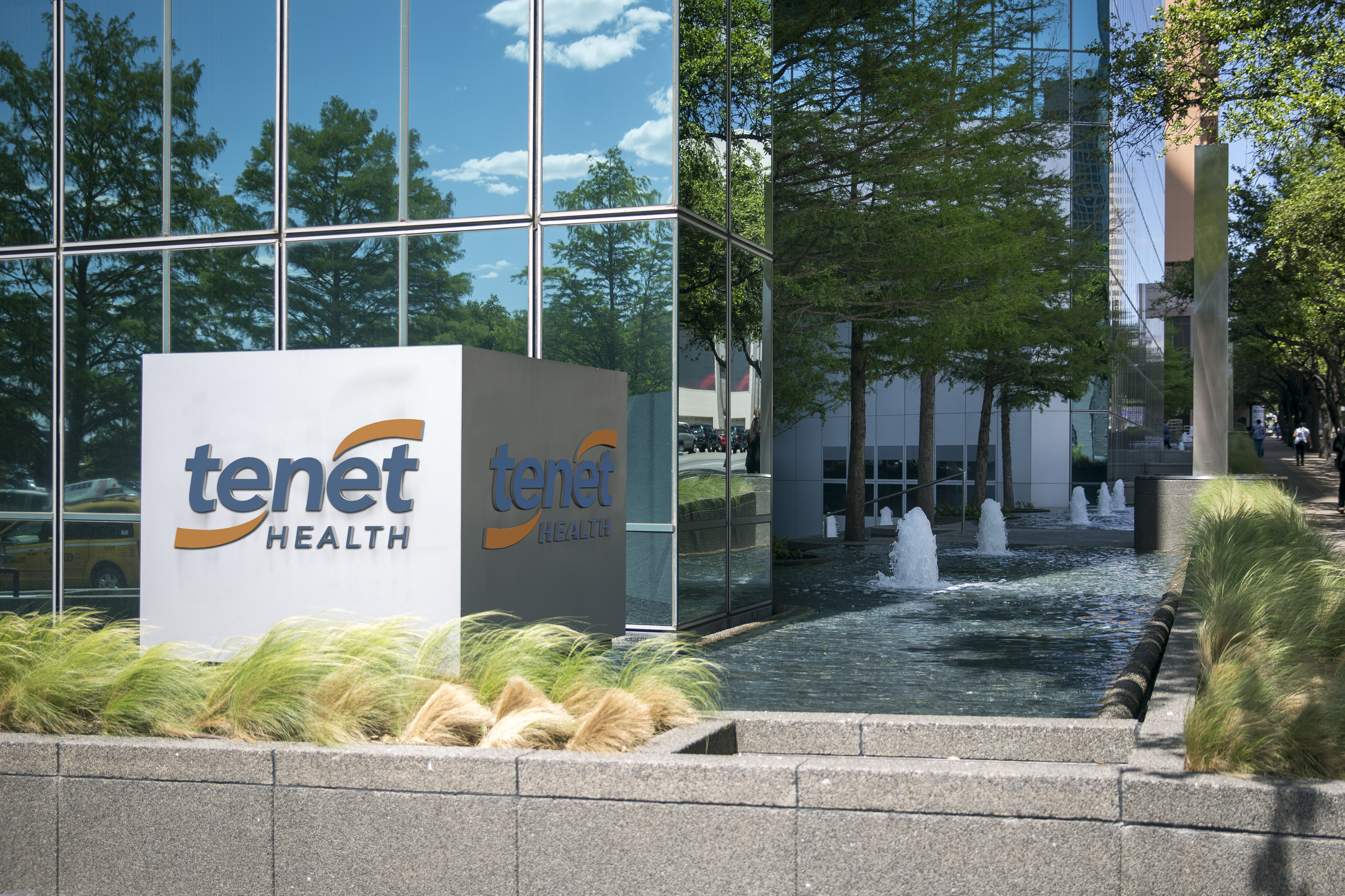 Tenet Healthcares sign outside its headquarters