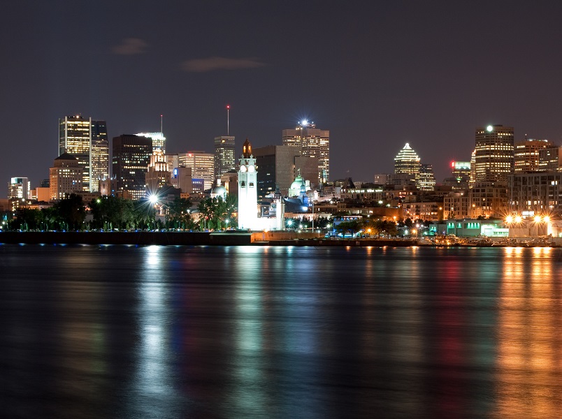 Montreal skyline from across the St Laurent river