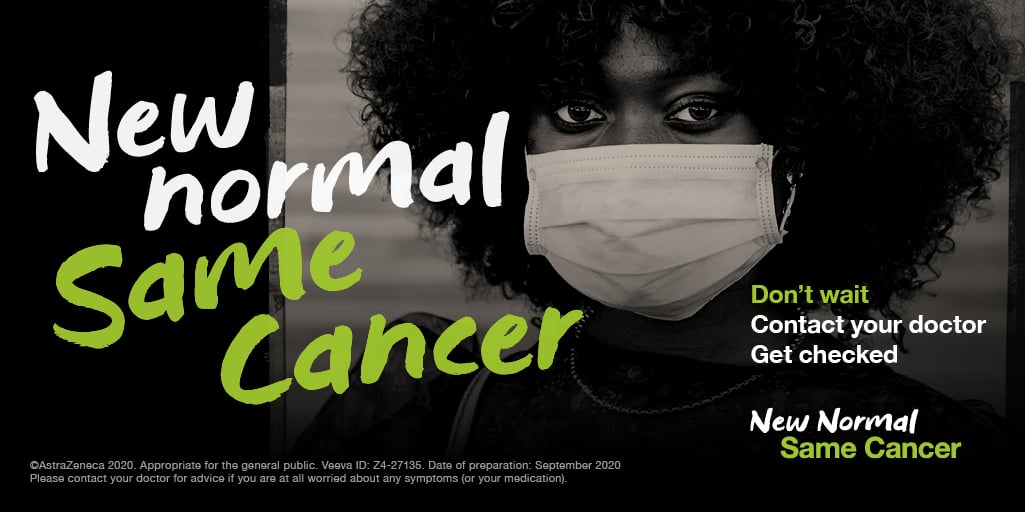 AstraZeneca campaign New Normal Same Cancer imagead