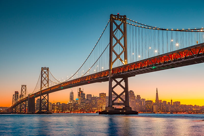 San Francisco and Oakland Bay Bridge
