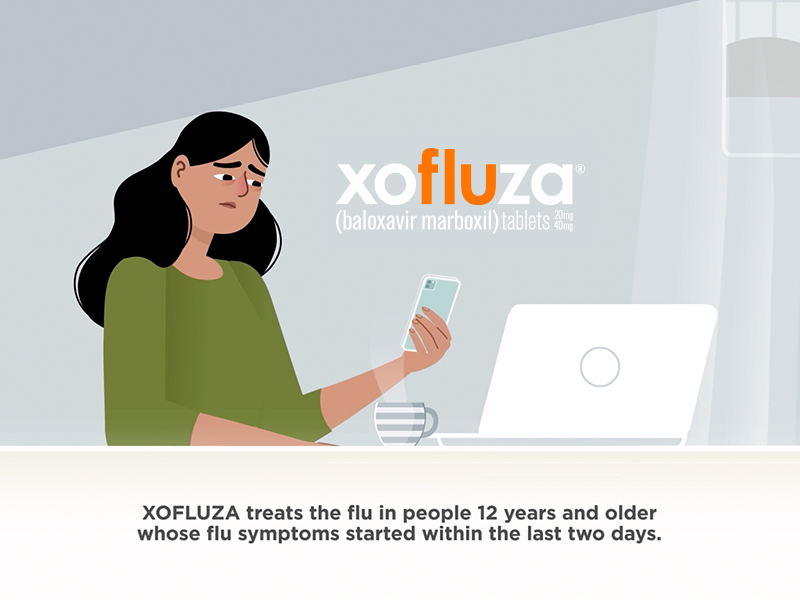 Xofluza Icon Still  - Woman with flu