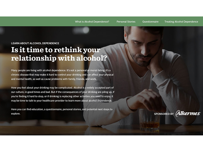 Man drinking on My Relationship with Alcohol website homepage