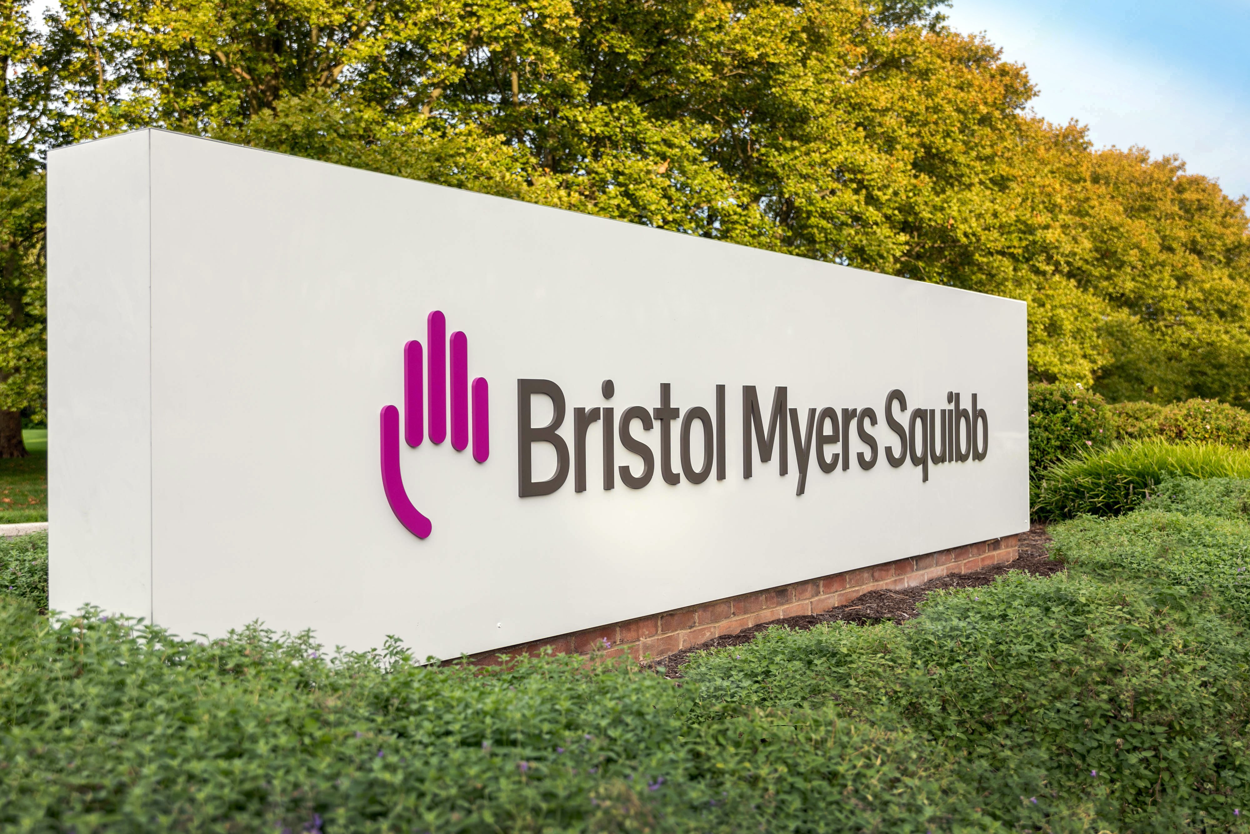 Bristol Myers Squibb new sign outside