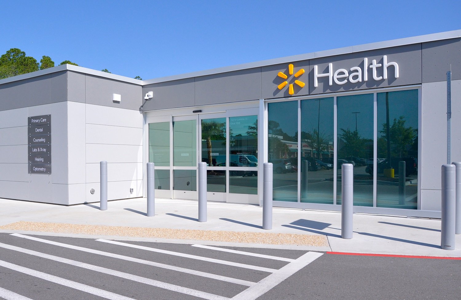 The entryway to a Walmart Health clinic