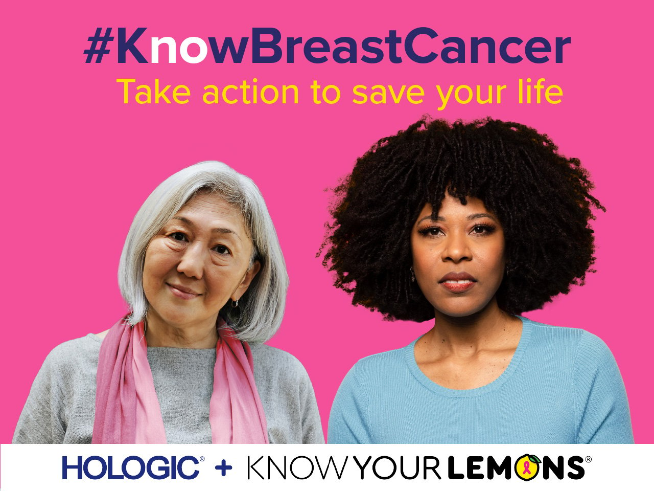 A graphic from Hologics KnowBreastCancer campaign