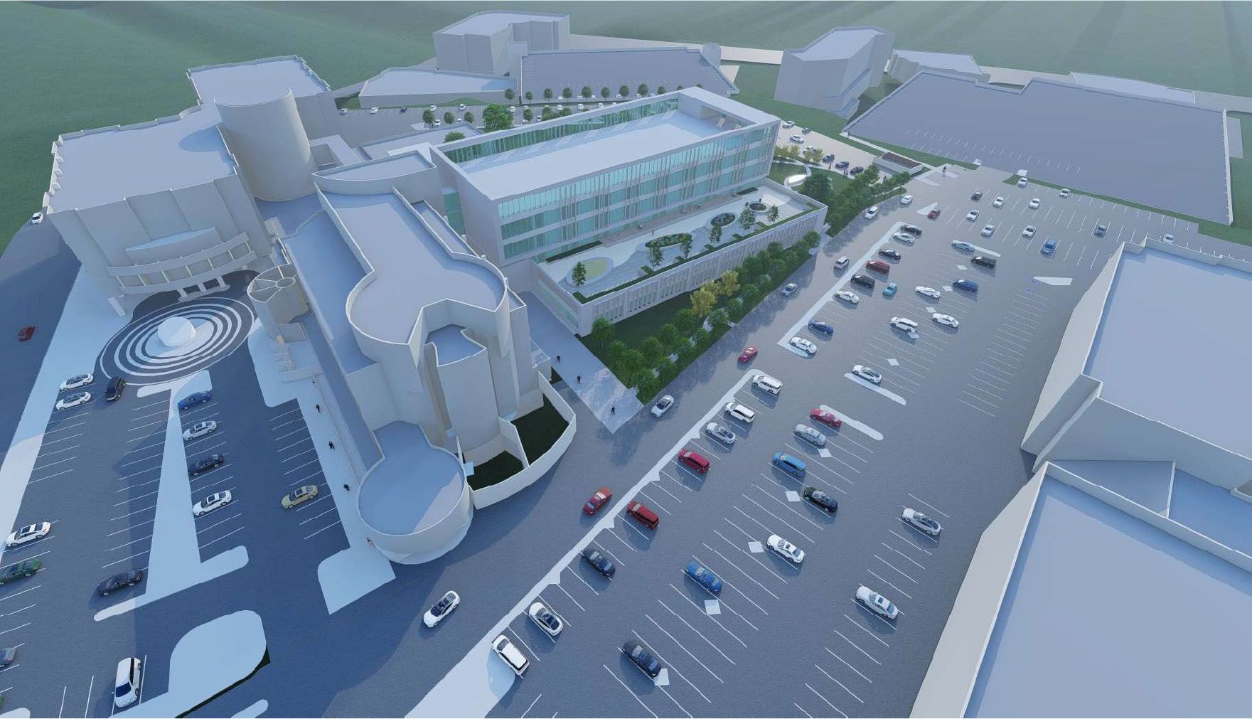 A construction rendering of Providence Mission Hospital