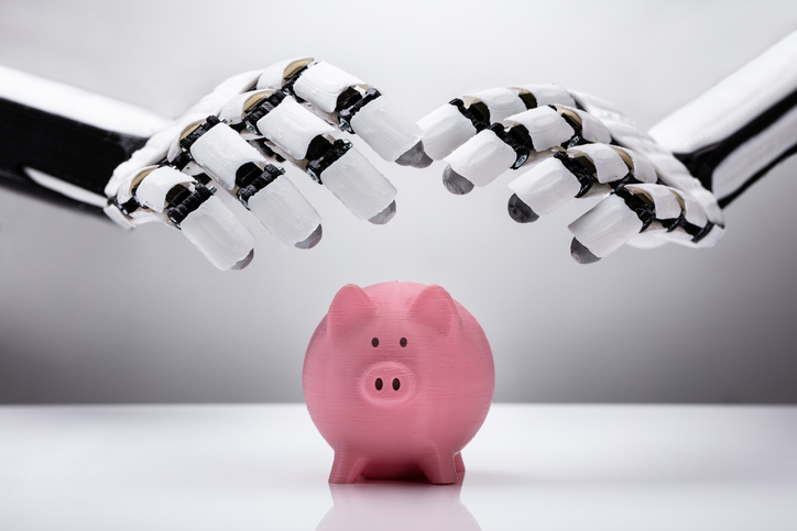 robot money piggy bank