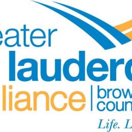 logo of greater for lauderdale blue and yellow in color