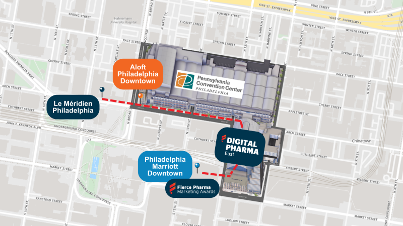 Digital Pharma East 2023 - Walking Direction Map