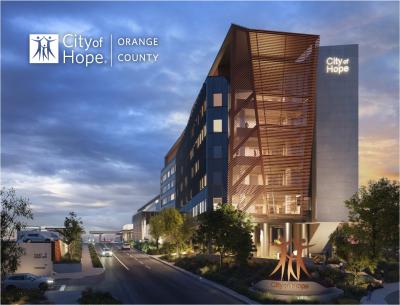 Render of a planned inpatient cancer hospital