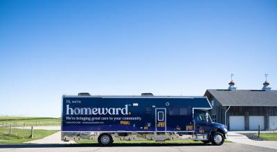 Homeward-branded mobile clinic 