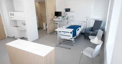 patient room in new Cleveland Clinic London hospital