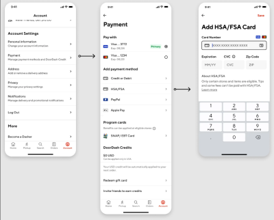 DoorDash adds HSA and FSA payment capability