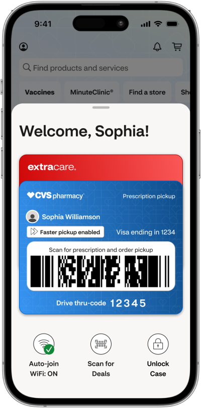 A screenshot of CVS Health's new customer app