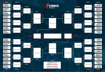 #FierceMadness drug name tournament bracket 64 contestants
