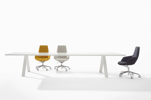 Cross table by Arper