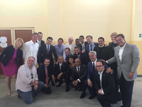 Barack Obama with Arne Sorenson