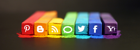 social media logos in photo illustration