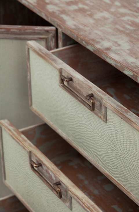 Green weathered dresser