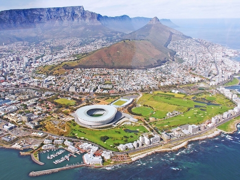 Aerial view of Cape Town, South Africa