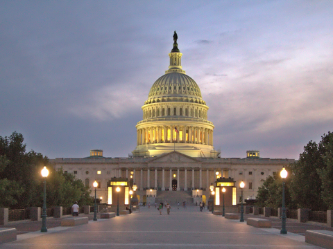 U.S. Capitol large white building with dome