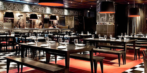 Restaurant with tables and chairs